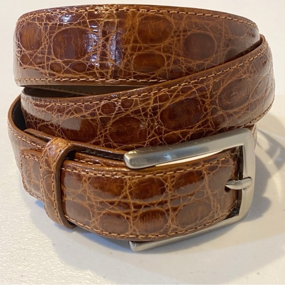 W. KLEINBERG Glazed Alligator Belt - Picture 1 of 10